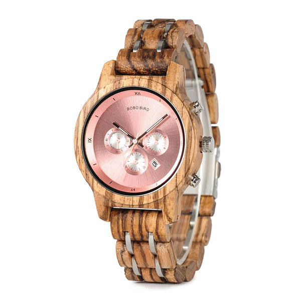 BOBO BIRD Classy Multi Dial Wooden Watch