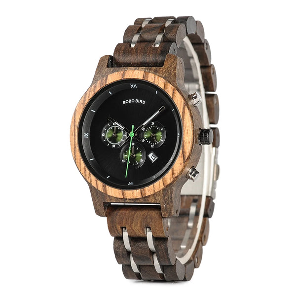BOBO BIRD Classy Multi Dial Wooden Watch