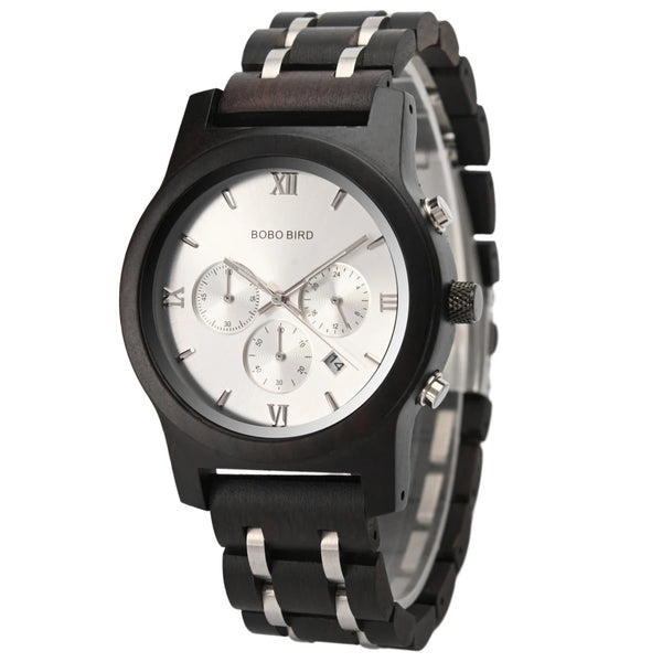 BOBO BIRD Classy Multi Dial Wooden Watch