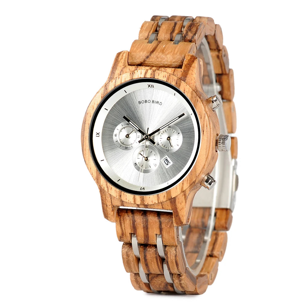 BOBO BIRD Classy Multi Dial Wooden Watch