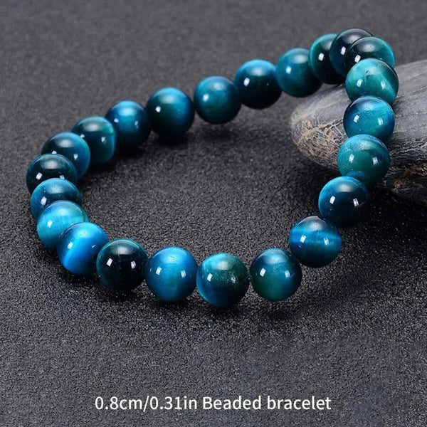 Blue Tiger Eye Stone Beaded Bracelet