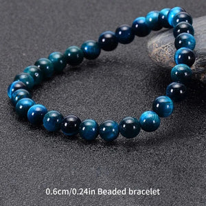 Blue Tiger Eye Stone Beaded Bracelet