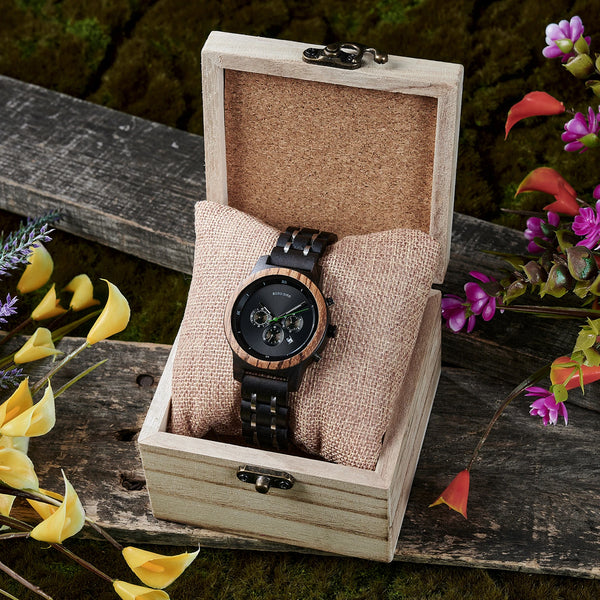BOBO BIRD Classy Multi Dial Wooden Watch