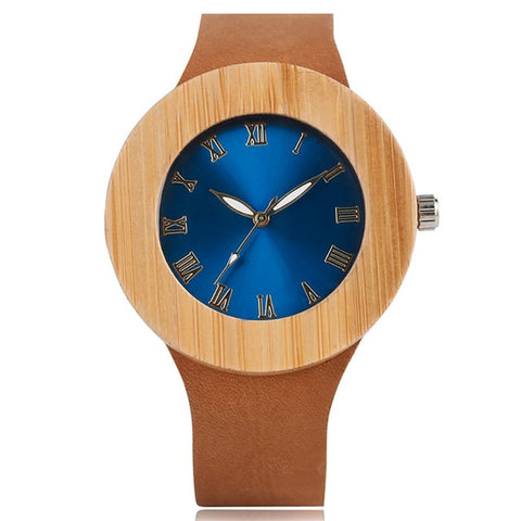 Ladies Natural Wood Full Bezel Watch