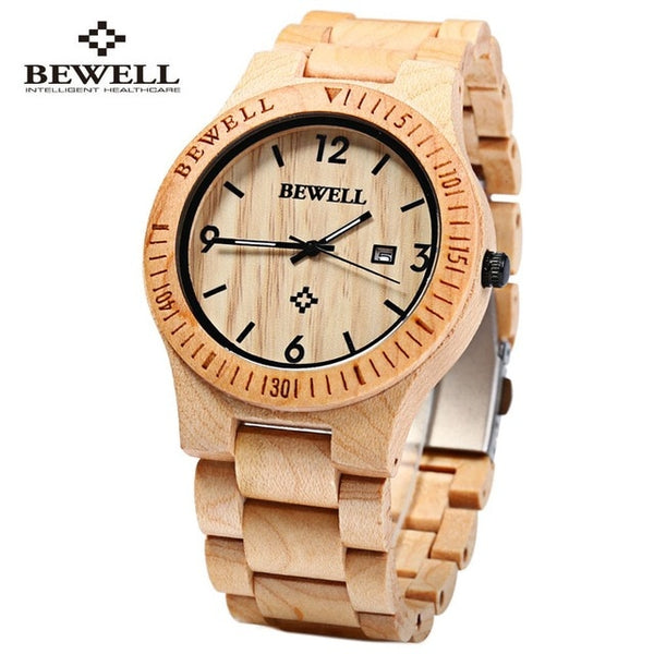 Bewell ZS-W086B Wood Watch Men