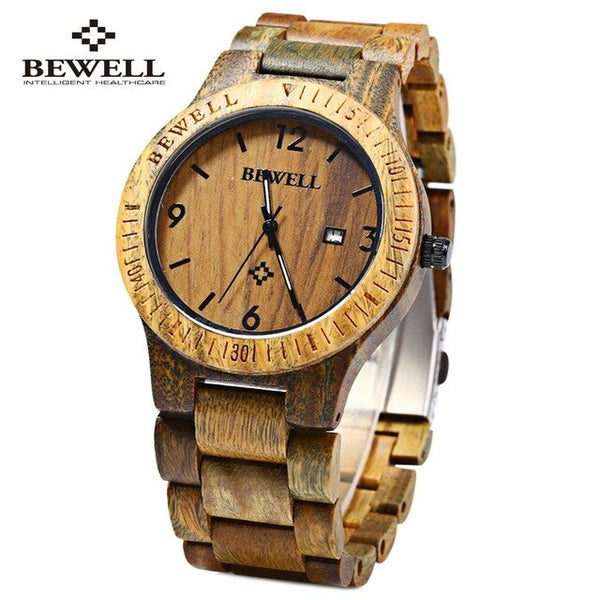 Bewell ZS-W086B Wood Watch Men