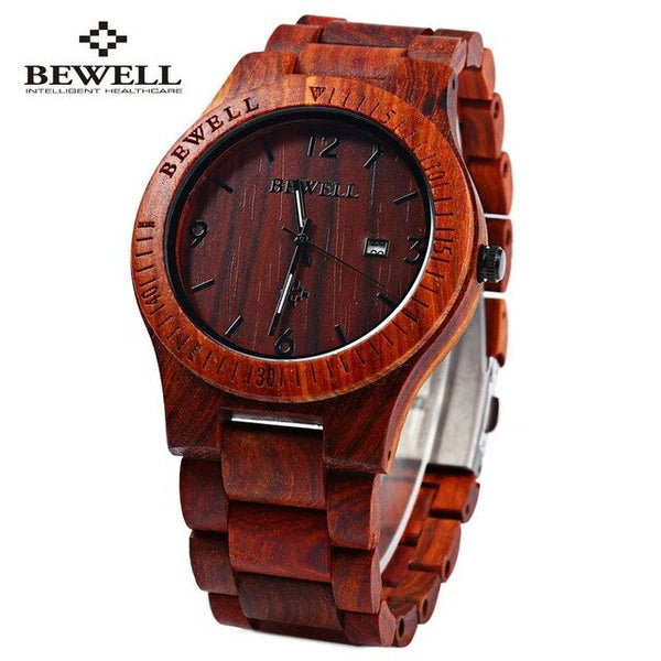 Bewell ZS-W086B Wood Watch Men