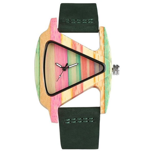 Unique Colorful Wooden Watch Women