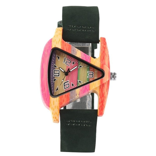 Unique Colorful Wooden Watch Women