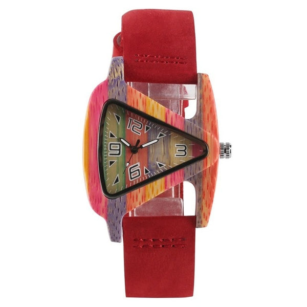 Unique Colorful Wooden Watch Women