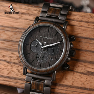 BOBO BIRD Wooden Men's Multi-dial Watch