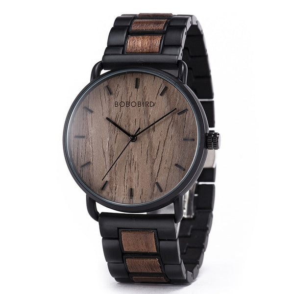 BOBO BIRD Zebra Wood Watch Men