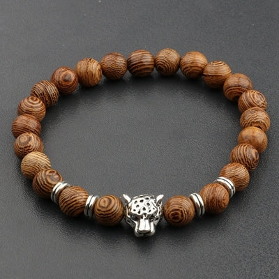 Men's Natural Wood Beads Bracelets