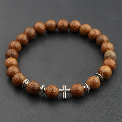 Men's Natural Wood Beads Bracelets