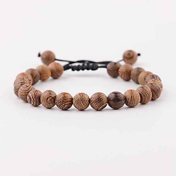 Men's Natural Wood Beads Bracelets