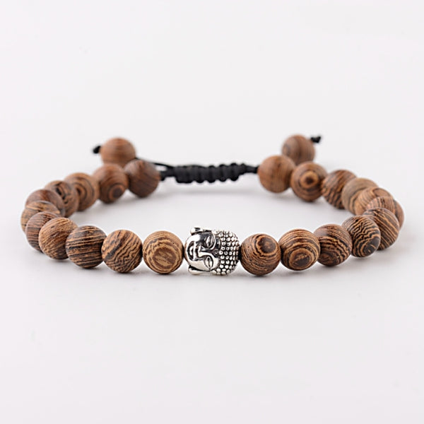 Men's Natural Wood Beads Bracelets