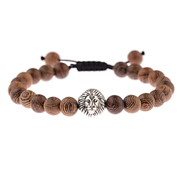 Men's Natural Wood Beads Bracelets