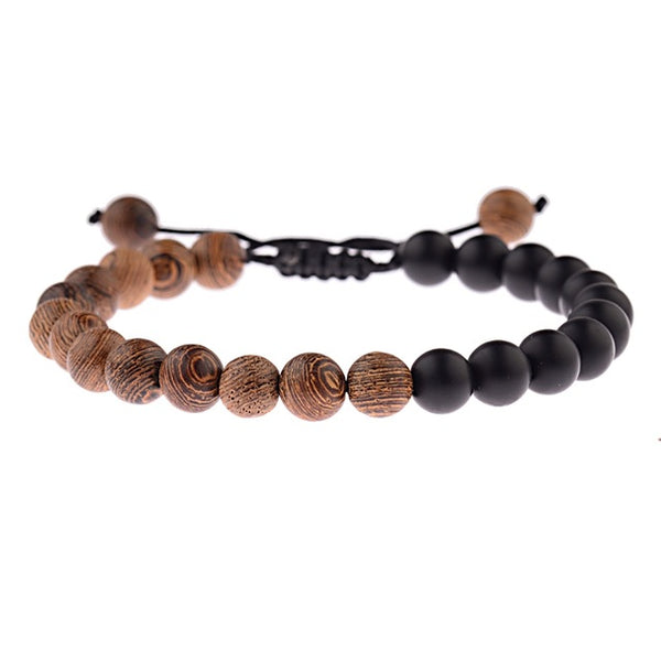 Men's Natural Wood Beads Bracelets