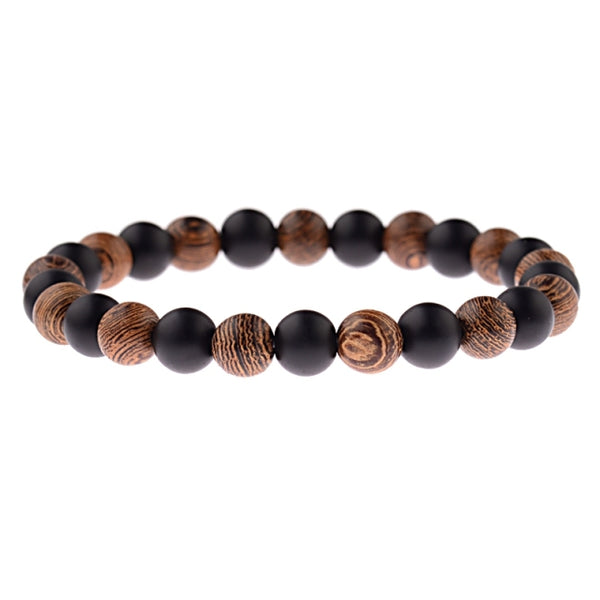 Men's Natural Wood Beads Bracelets