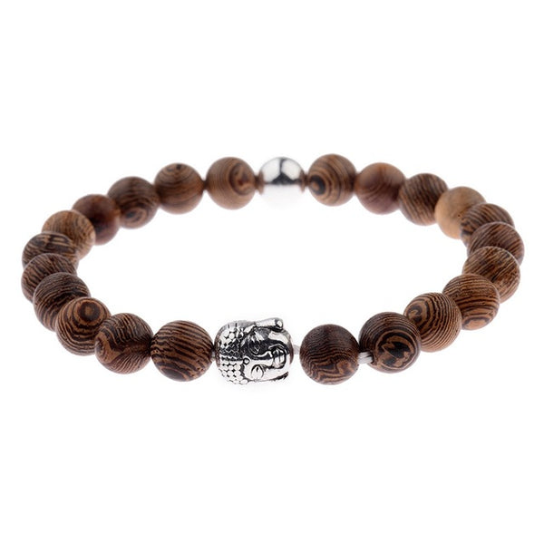 Men's Natural Wood Beads Bracelets