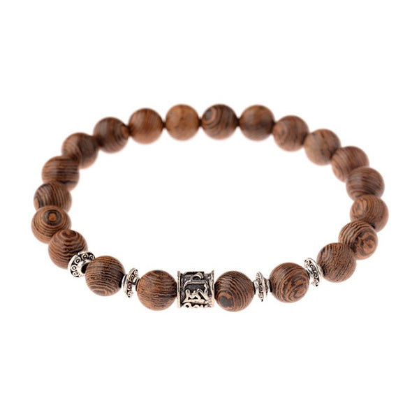 Men's Natural Wood Beads Bracelets