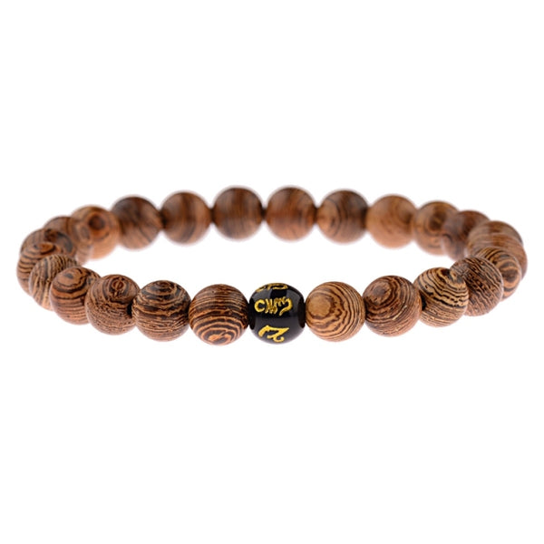 Men's Natural Wood Beads Bracelets