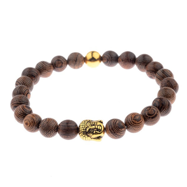 Men's Natural Wood Beads Bracelets