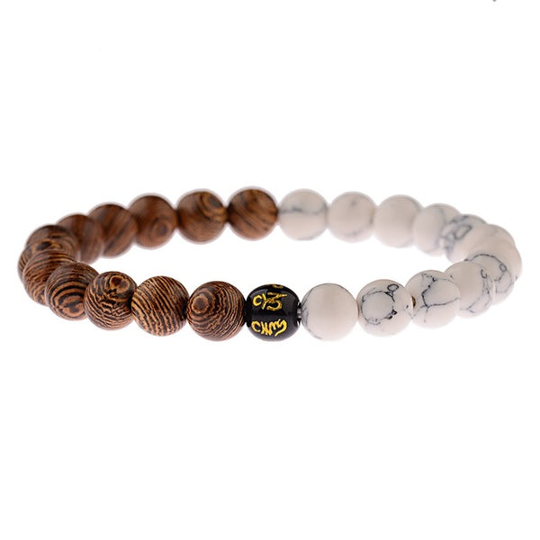 Men's Natural Wood Beads Bracelets