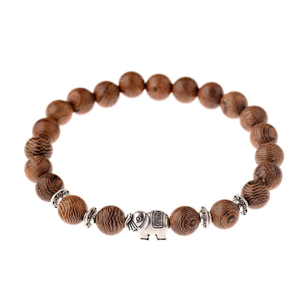 Men's Natural Wood Beads Bracelets