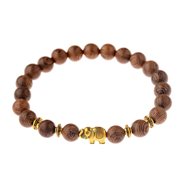 Men's Natural Wood Beads Bracelets