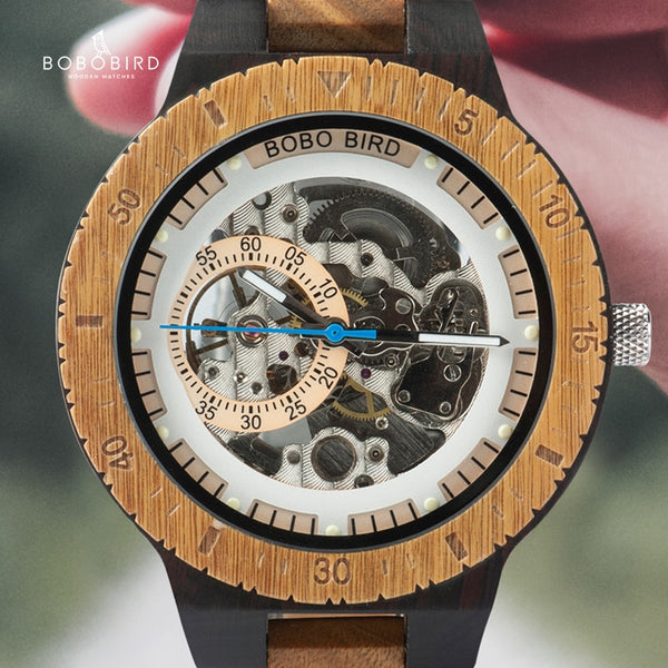 BOBO BIRD Men's Wooden Automatic Mechanical Watch