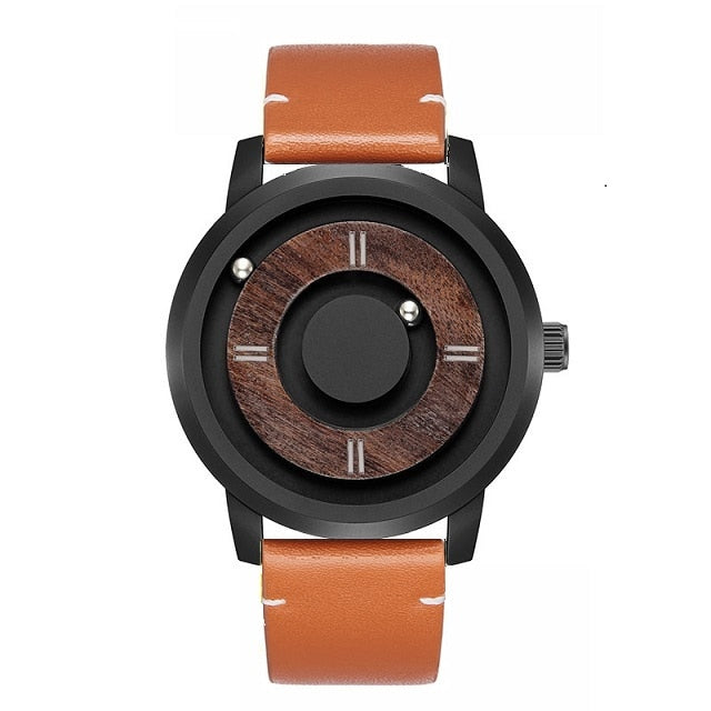 2020 EUTOUR Mens Stainless Steel + Wood Watch