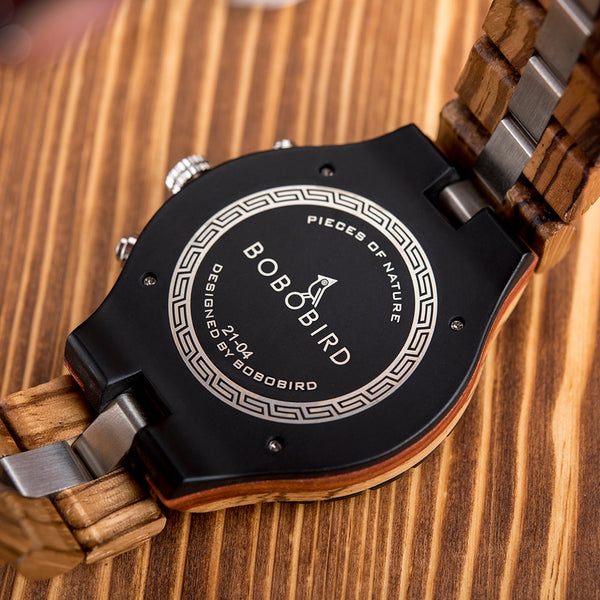 BOBO BIRD Luminous Men's Wooden Timepiece