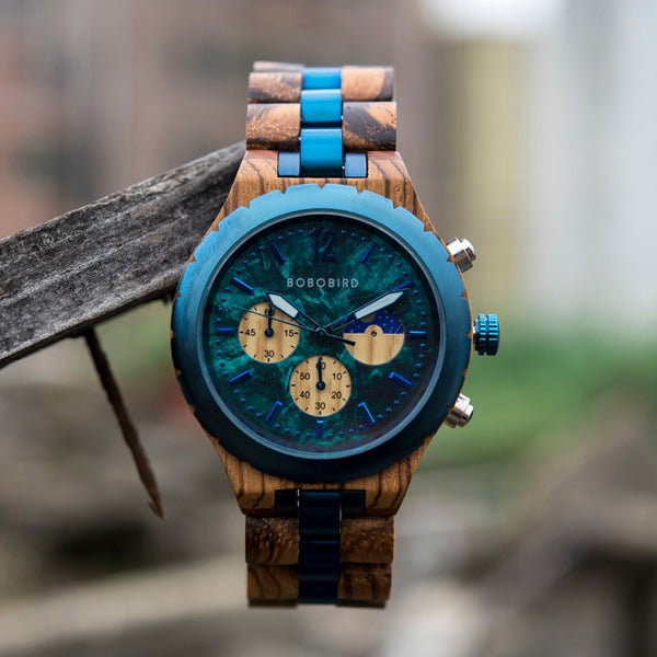 BOBO BIRD Luminous Men's Wooden Timepiece