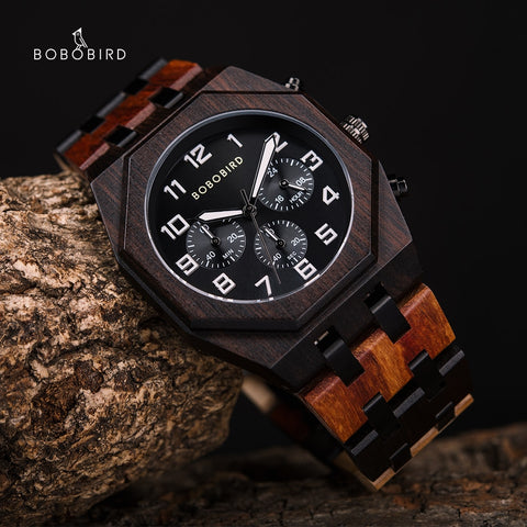 BOBO BIRD Wooden Chronograph Watch