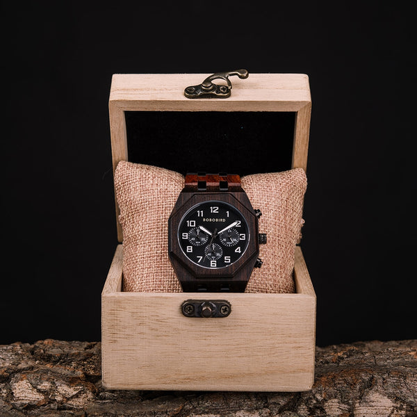 BOBO BIRD Wooden Chronograph Watch