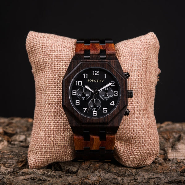 BOBO BIRD Wooden Chronograph Watch