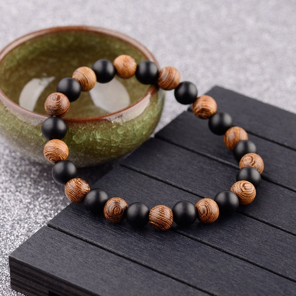 Amader Natural Wood Bracelet Balance Beads